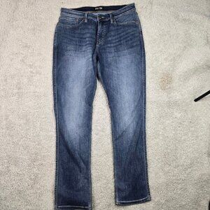 DU/ER Jeans L2X Mens Size 34x32 Relaxed Taper Denim Blue Jeans DUER Casual USAEx